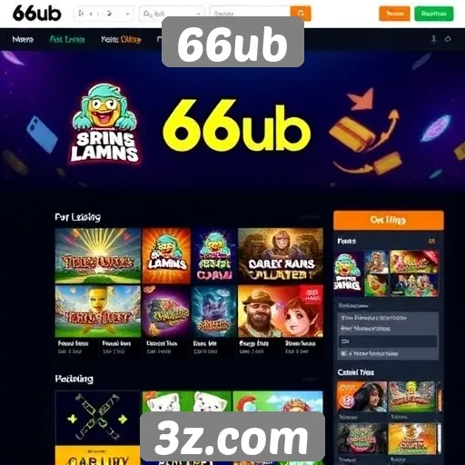 Análise da interface do site de jogos 66ub